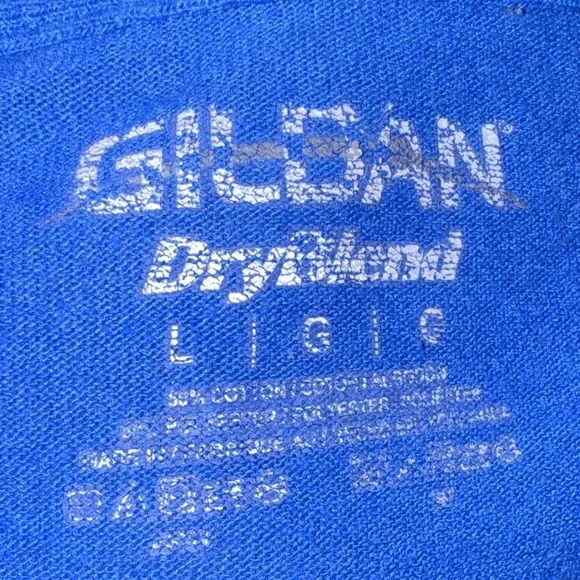 Gildan Classic Blue Short Sleeve Tee Men’s Large Basic T-Shirt - Picture 5 of 5